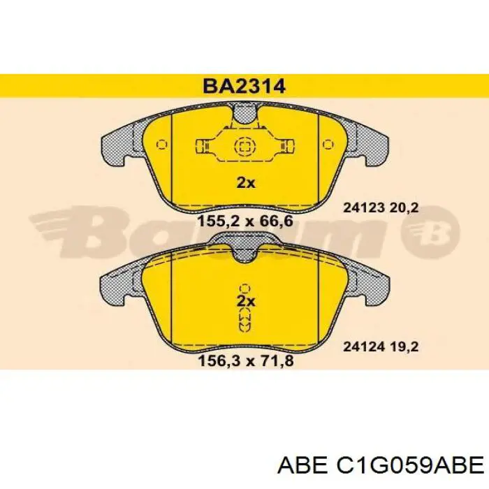 Pastillas de freno C1G059ABE ABE
