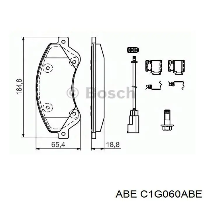 Comprar C1G060ABE ABE Pastillas delanteras de freno