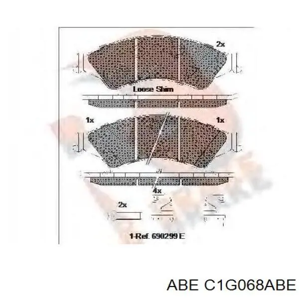 C1G068ABE ABE pastillas de freno delanteras