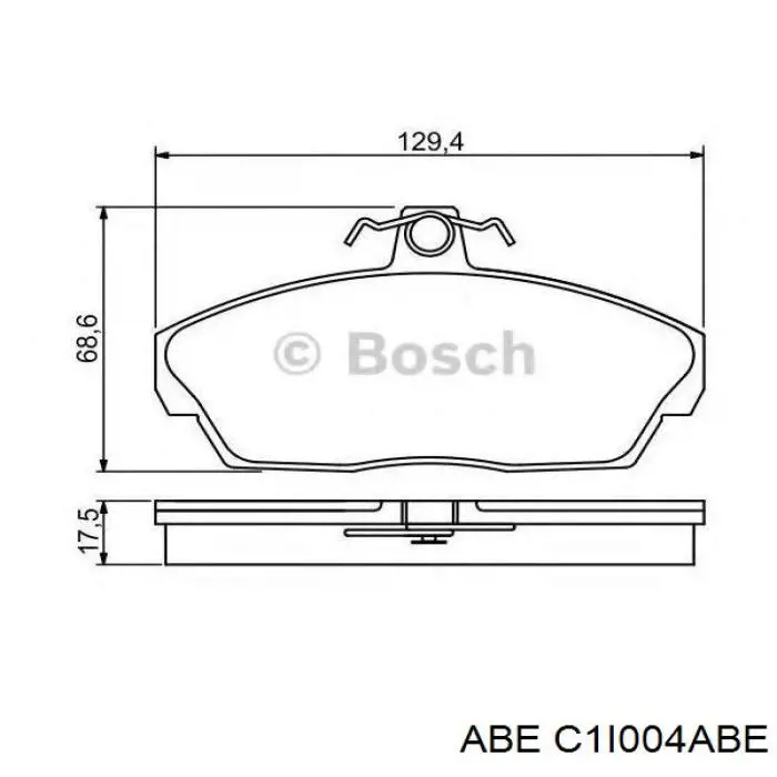C1I004ABE ABE pastillas de freno delanteras