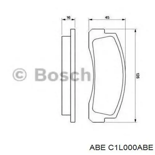C1L000ABE ABE pastillas de freno delanteras