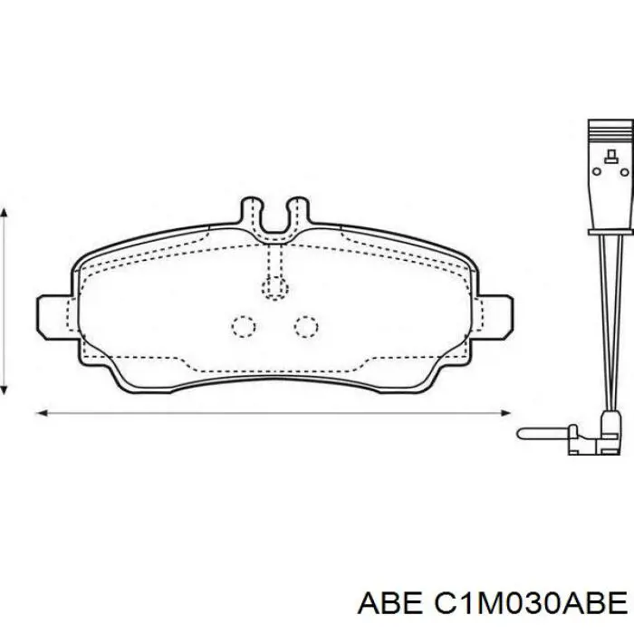 C1M030ABE ABE pastillas de freno delanteras