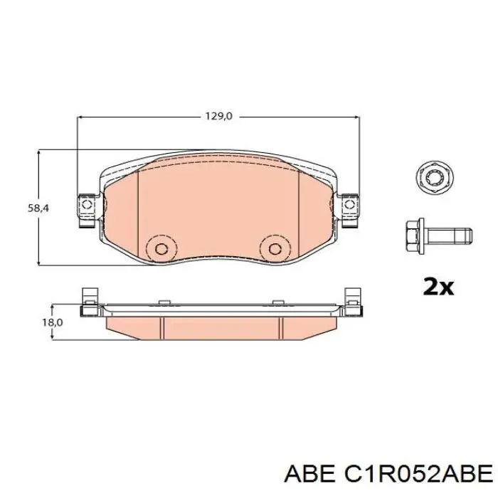 C1R052ABE ABE pastillas de freno delanteras