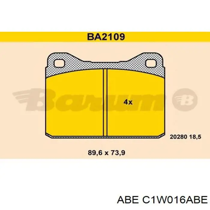 C1W016ABE ABE pastillas de freno delanteras