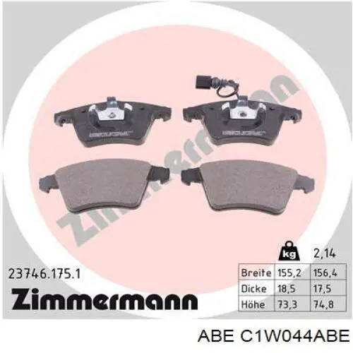 Pastillas de freno delanteras Volkswagen Transporter 7HA, 7HH, 7EA, 7EH