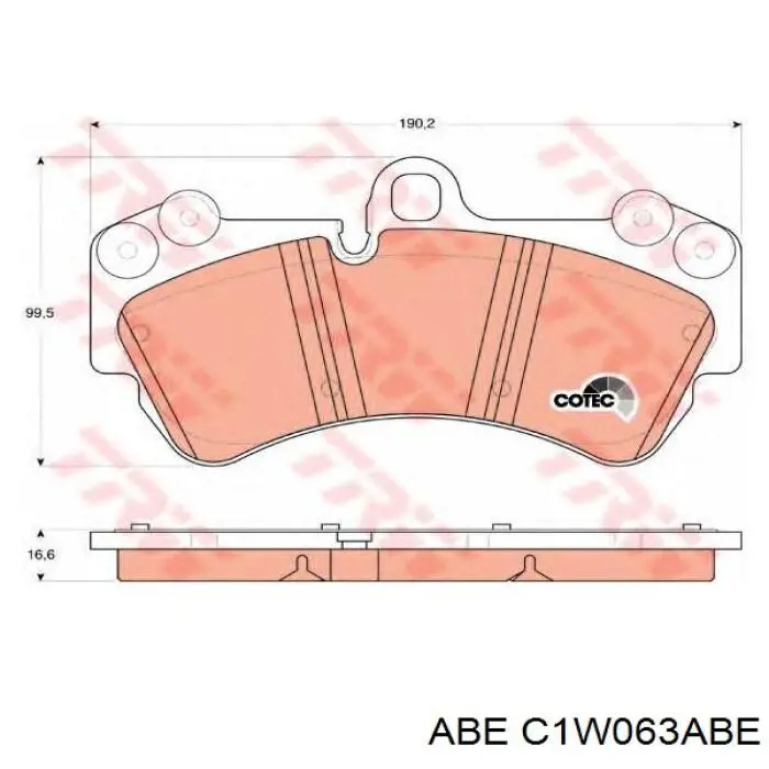 C1W063ABE ABE pastillas de freno delanteras