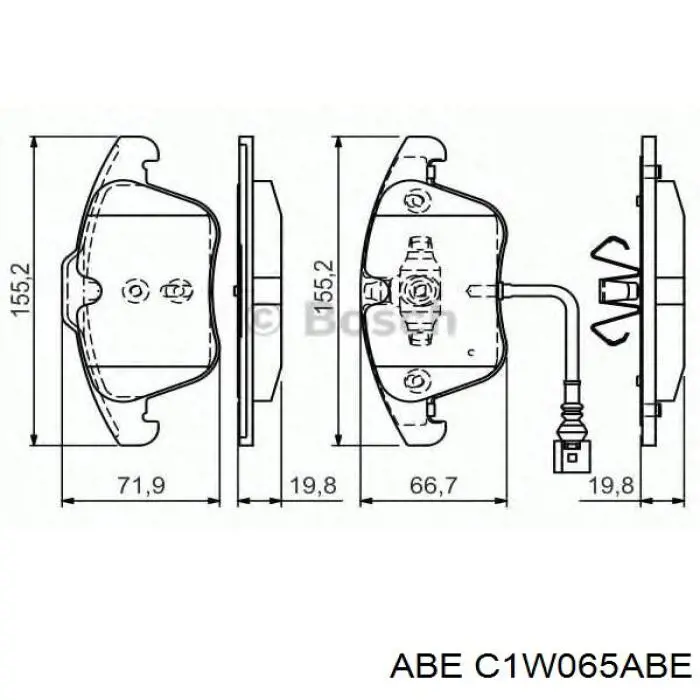 Pastillas de freno C1W065ABE ABE