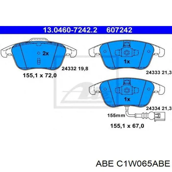 Comprar C1W065ABE ABE Pastillas delanteras de freno