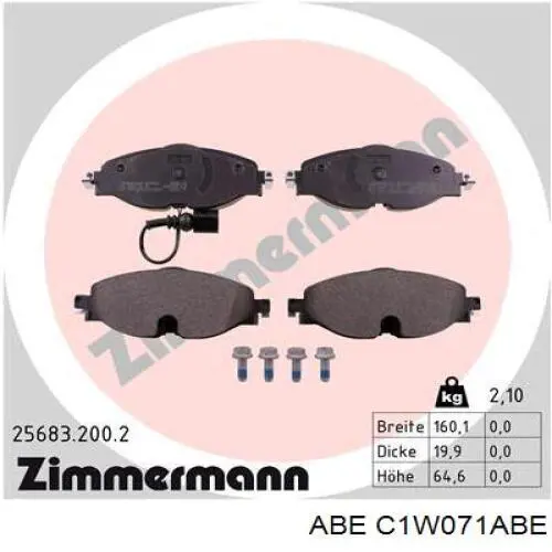 Pastillas de freno delanteras Volkswagen Tiguan 1 5N1, 5N2