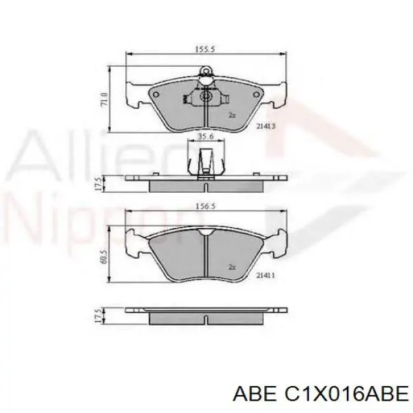 Comprar C1X016ABE ABE Pastillas delanteras de freno