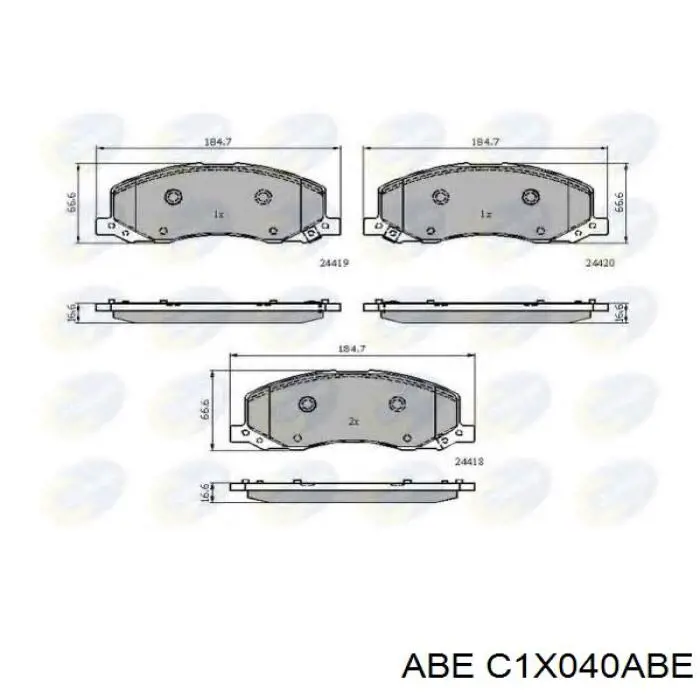 C1X040ABE ABE pastillas de freno delanteras