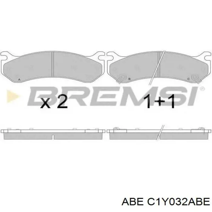 Pastillas de freno delanteras ABE C1Y032ABE