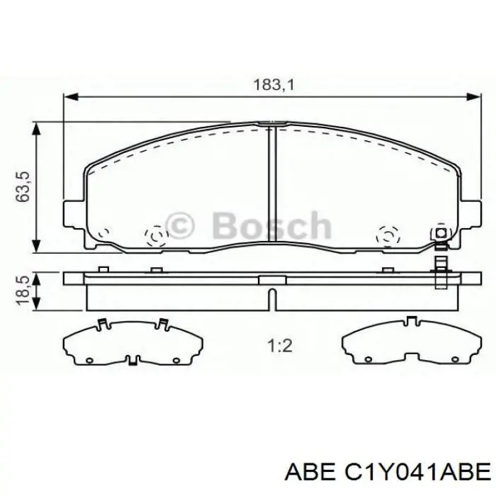 Comprar C1Y041ABE ABE Pastillas delanteras de freno