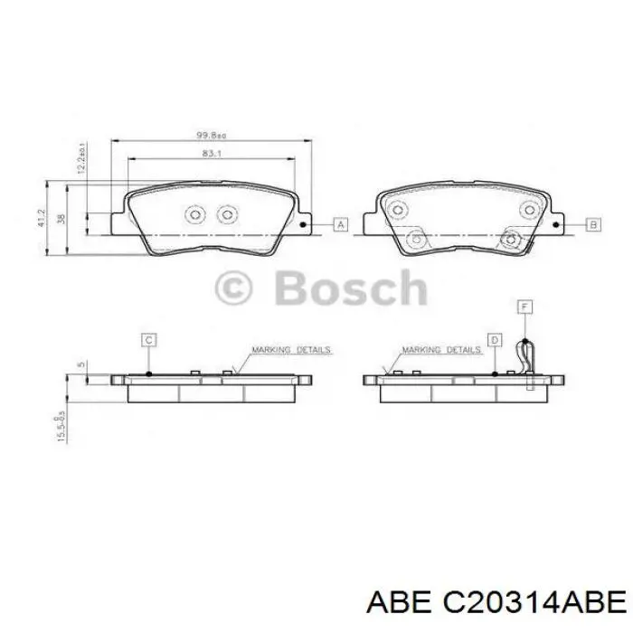 Pastillas traseras de freno ABE C20314ABE precio, desde 23,20 EUR
