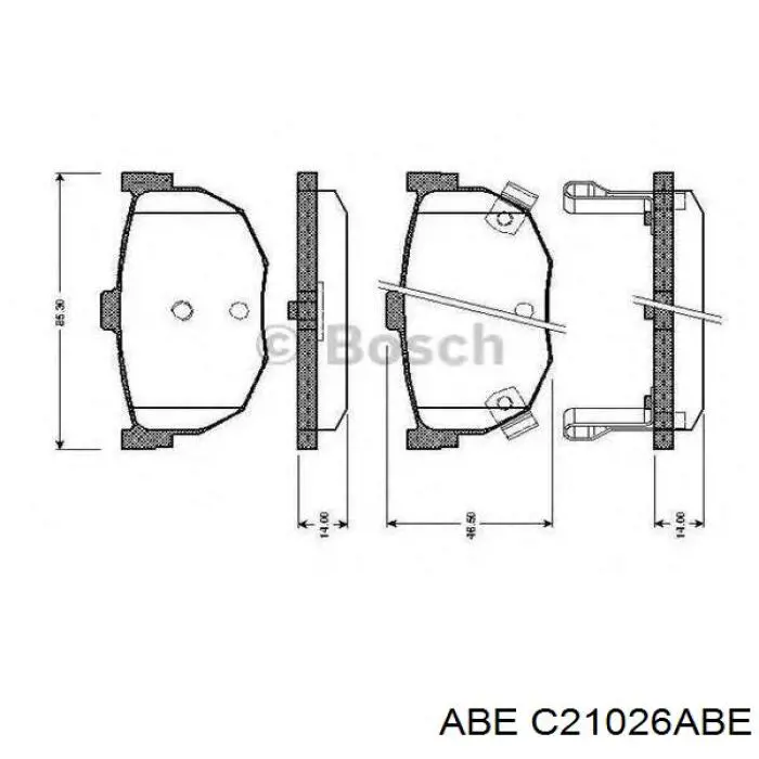 Pastillas traseras ABE C21026ABE