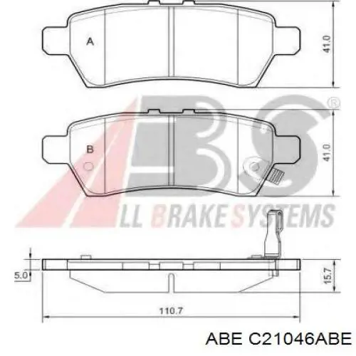 Pastillas traseras de freno ABE C21046ABE precio, desde 23,61 EUR
