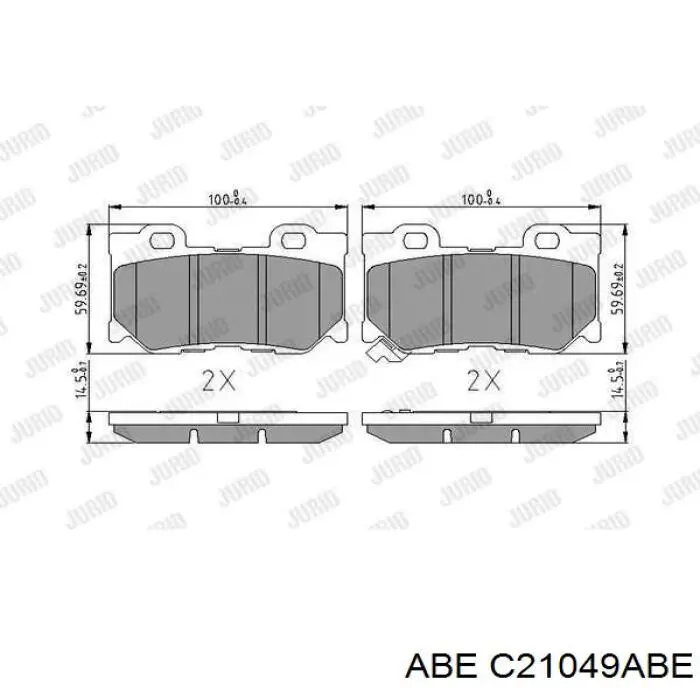 C21049ABE ABE pastillas de freno traseras