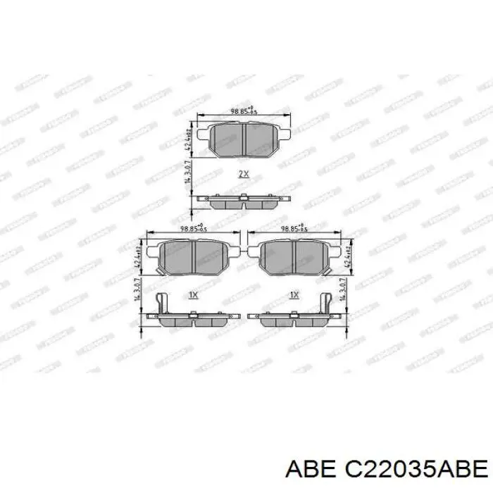 Pastillas traseras de freno ABE C22035ABE precio, desde 16,60 EUR