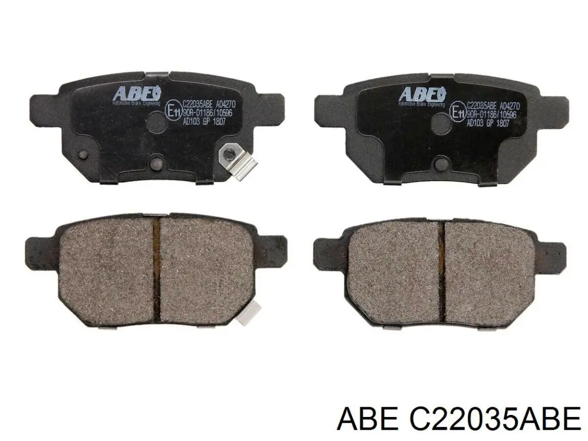 C22035ABE ABE Pastillas freno traseras