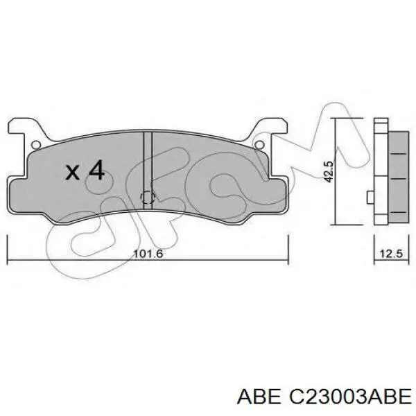 C23003ABE ABE pastillas de freno traseras