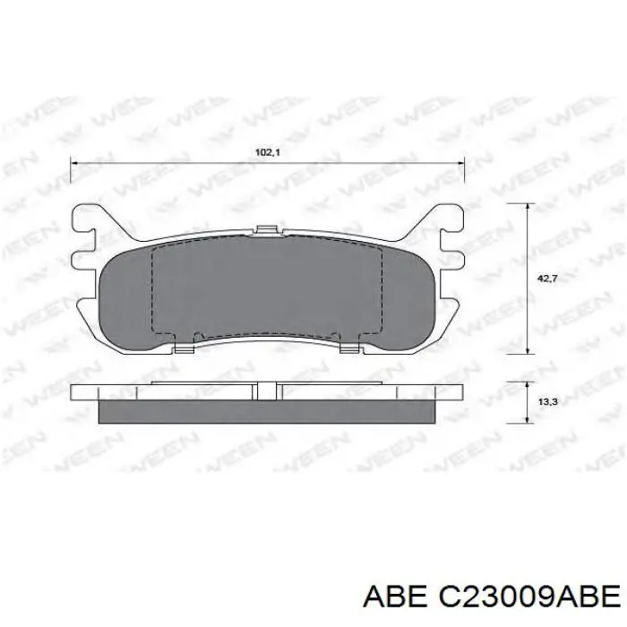 Pastillas de freno traseras B0YA2643Z Mazda