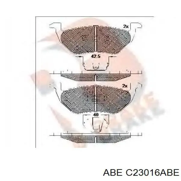 Pastillas de freno traseras C23016ABE ABE