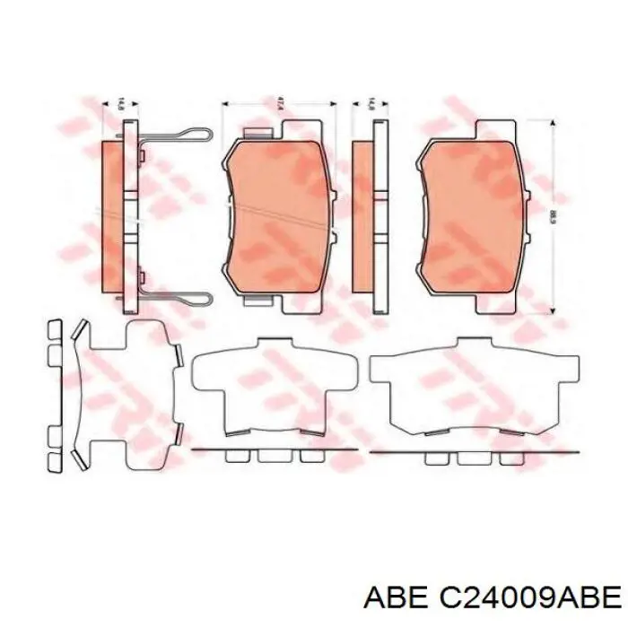 Comprar C24009ABE ABE Pastillas de freno traseras