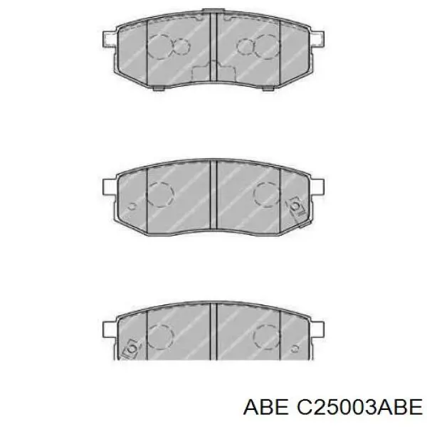 C25003ABE ABE pastillas de freno traseras