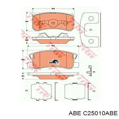 Pastillas traseras de freno ABE C25010ABE precio, desde 23,11 EUR