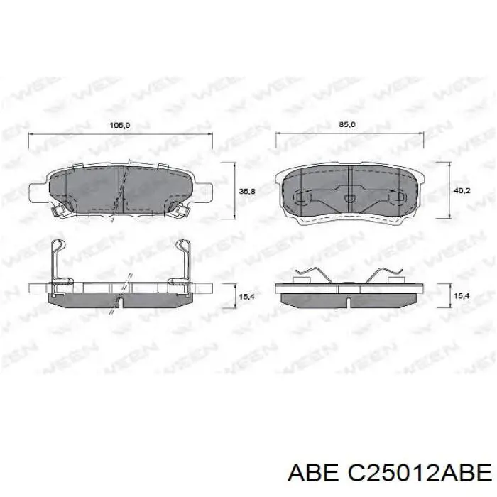 Comprar C25012ABE ABE Pastillas de freno traseras