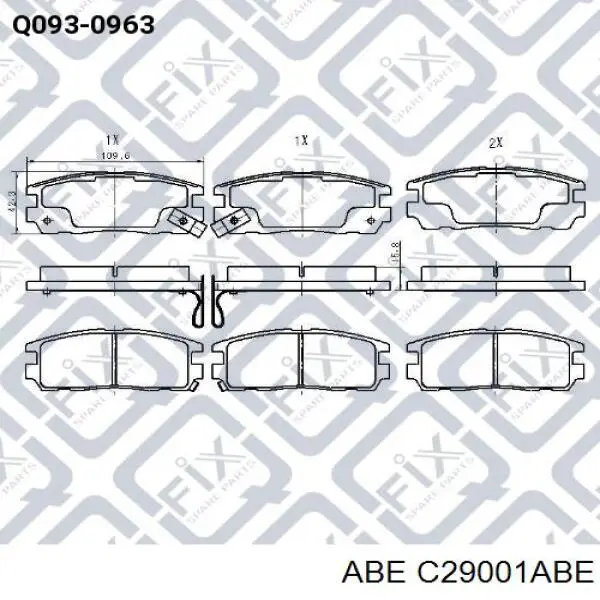 Pastillas traseras de freno ABE C29001ABE precio, desde 22,14 EUR