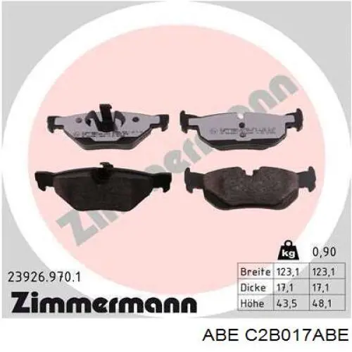 Comprar C2B017ABE ABE Pastillas de freno traseras