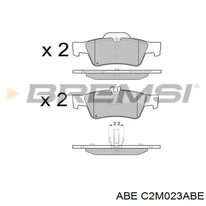 Comprar C2M023ABE ABE Pastillas de freno traseras