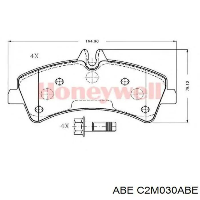 C2M030ABE ABE Pastillas freno traseras