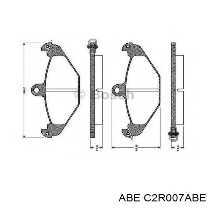 Pastillas de freno traseras Renault Laguna 1 B56, 556