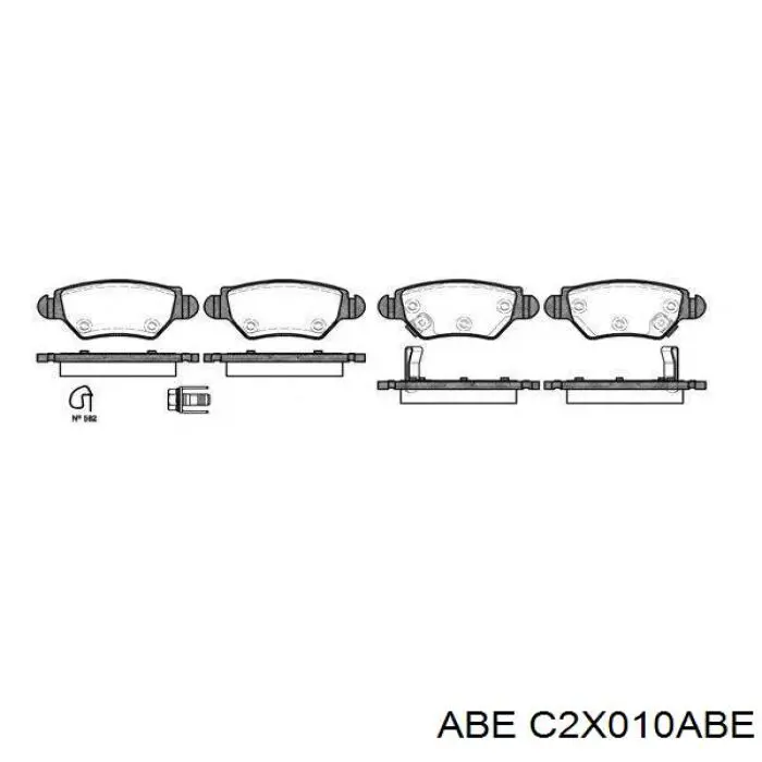 Pastillas traseras de freno ABE C2X010ABE precio, desde 22,71 EUR