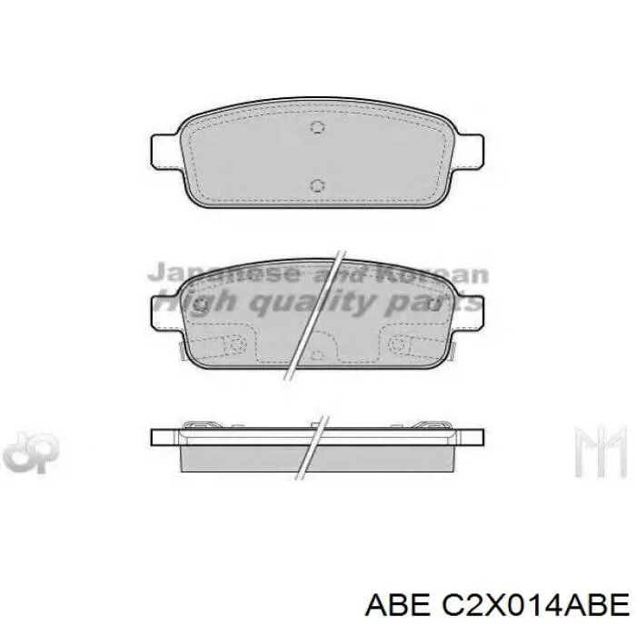 Pastillas de freno traseras C2X014ABE ABE