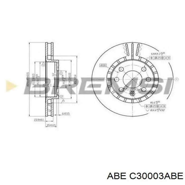 Frenos delanteros ABE C30003ABE precio, desde 32,97 EUR