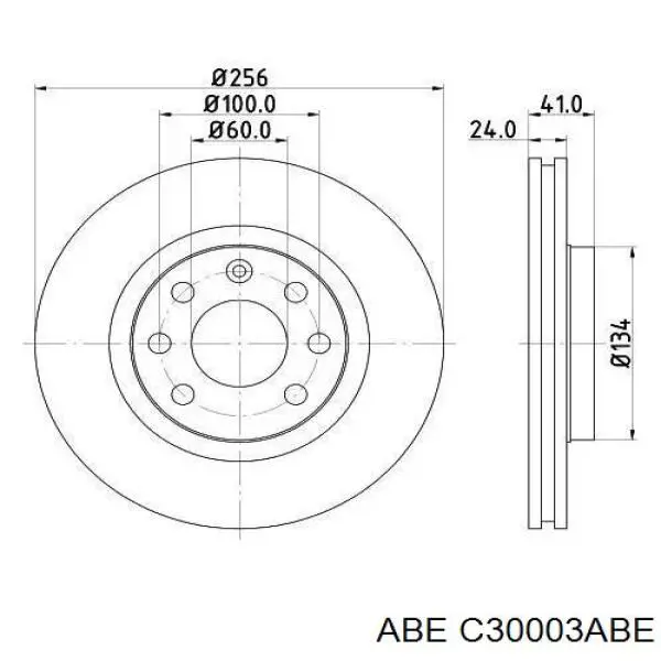 Disco de freno C30003ABE ABE