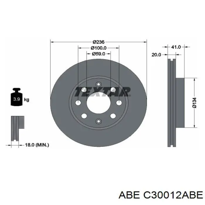 Frenos delanteros ABE C30012ABE precio, desde 26,54 EUR