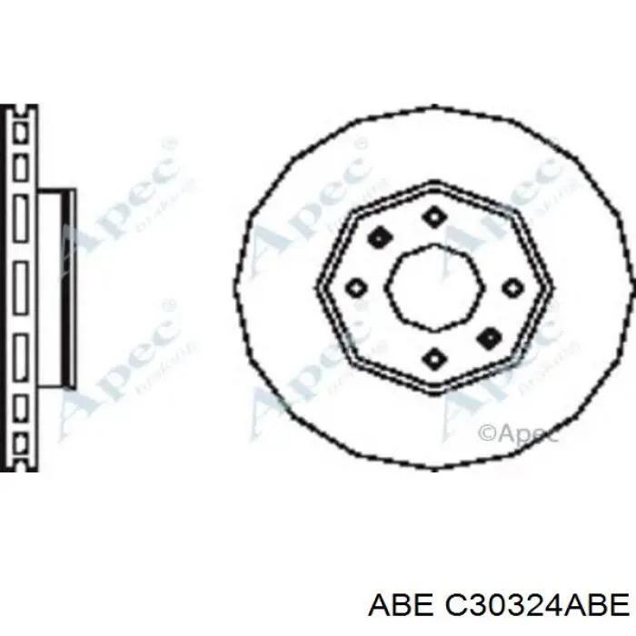 Disco de freno delantero ABE C30324ABE
