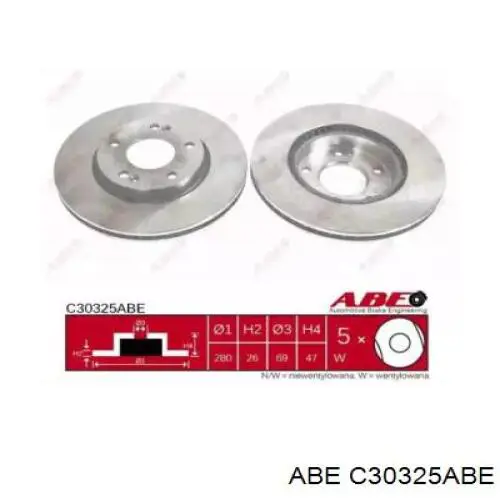 Comprar C30325ABE ABE Freno de disco delantero
