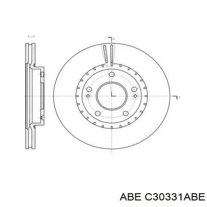 C30331ABE ABE disco de freno delantero