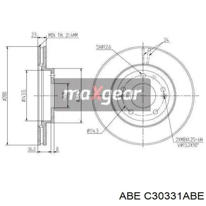 Comprar C30331ABE ABE Freno de disco delantero