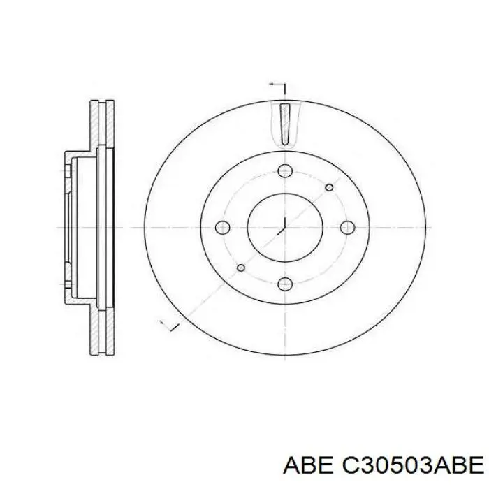 C30503ABE ABE disco de freno delantero
