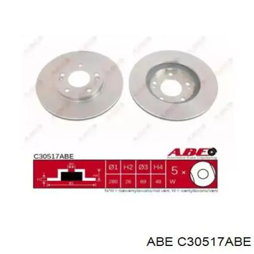 Disco de freno C30517ABE ABE