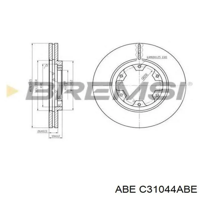 Disco de freno delantero ABE C31044ABE