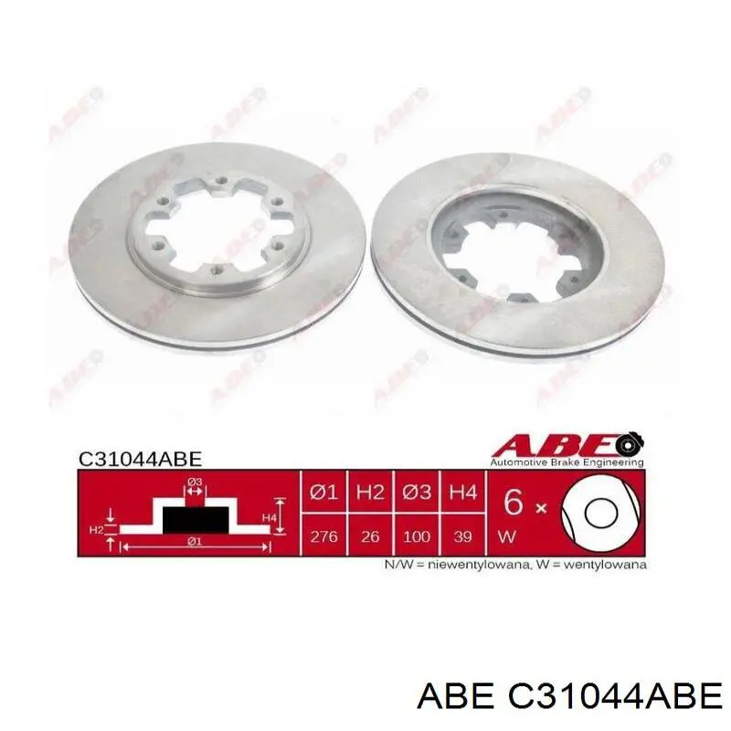 Frenos delanteros ABE C31044ABE precio, desde 46,02 EUR