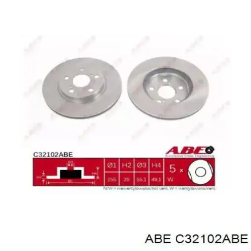 C32102ABE ABE freno de disco delantero