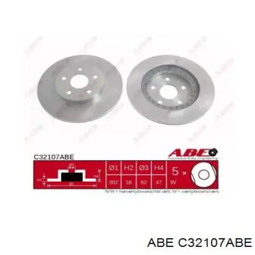 C32107ABE ABE freno de disco delantero